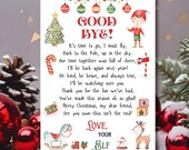 Printable Elf Letter | Christmas Elf Goodbye Poem | Holiday Farewell Note | North Pole Elf Message | Instant Digital Download