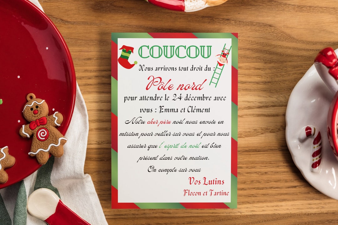 Lettre Format A4 | Lettre Format numérique | arrivée et départ lutin