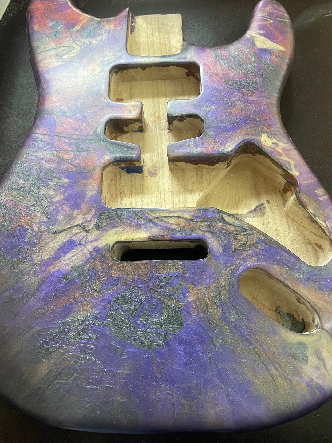 Hand Painted Guitar Body Hendrixs Dream Etsy