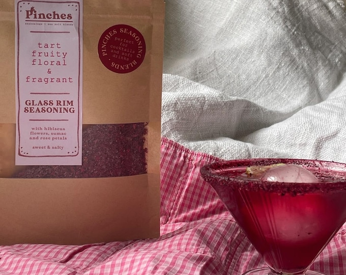 Rose, Hibiscus & Sumac Glass Rim Seasoning