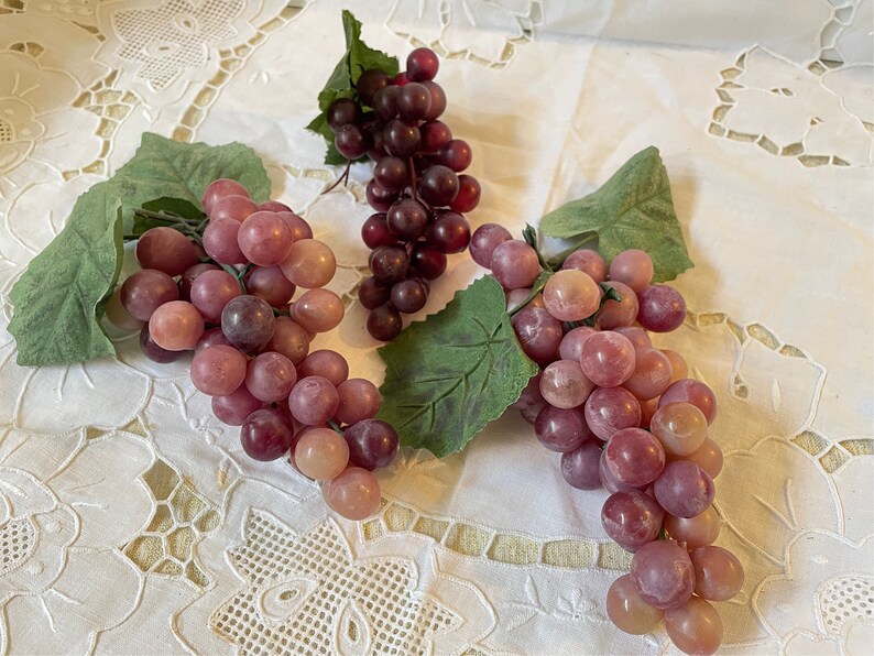 Vintage Faux Grapes Fake Fruit Etsy