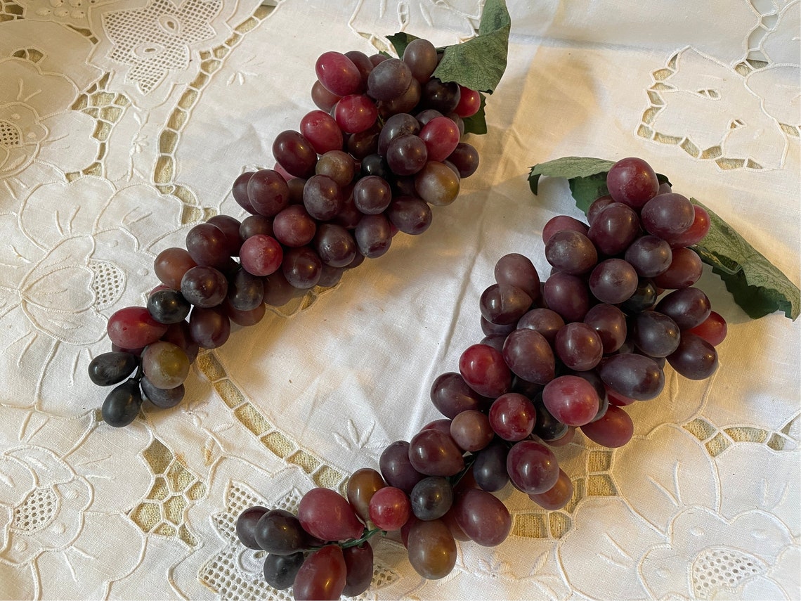 Vintage Faux Grapes Fake Fruit Etsy
