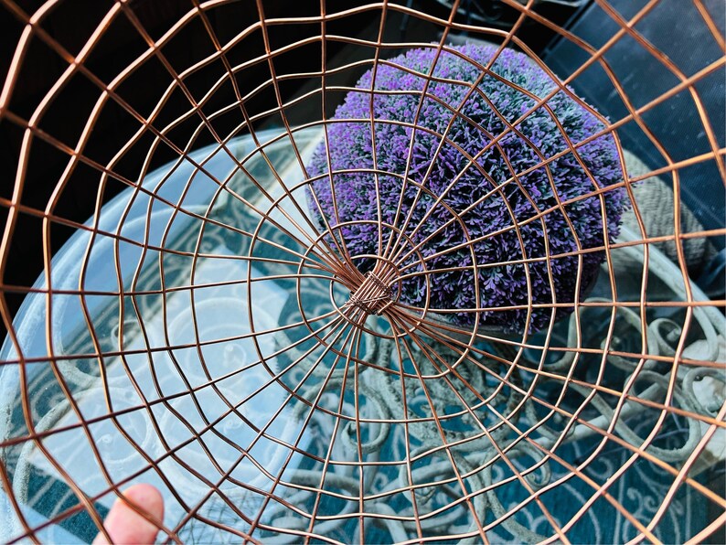 Vintage Wire Rattan Basket With Handles | Rustic Storage Bin - Etsy