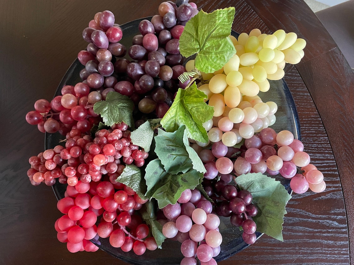 Vintage Faux Grapes Fake Fruit Etsy