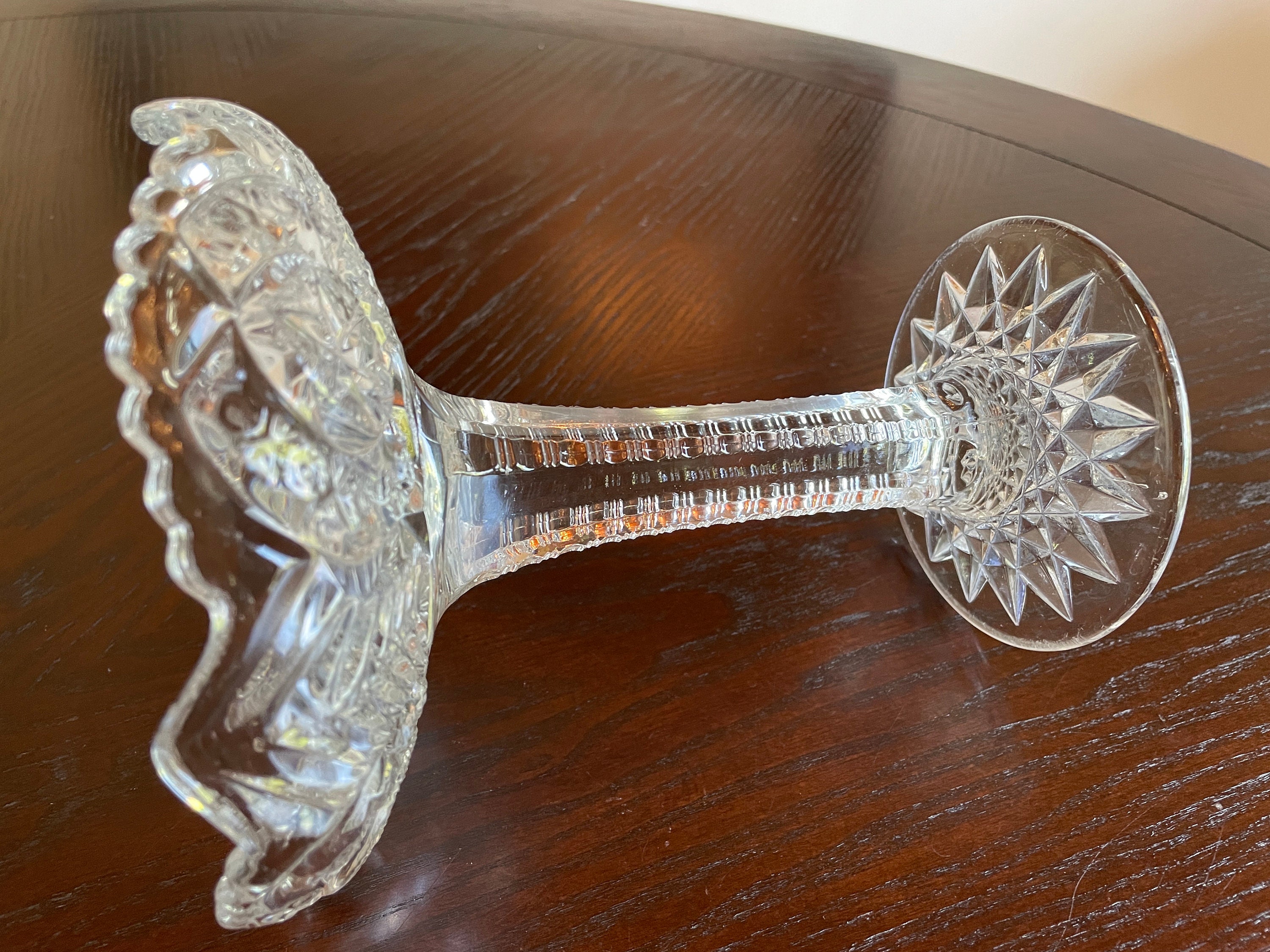 American Brilliant Cut Glass Compote, Antique ABP Period Etsy