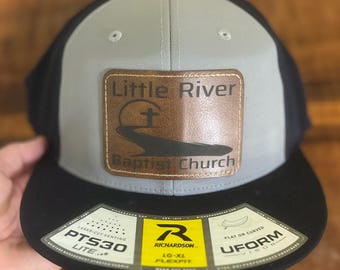 Gorra de camionero Richardson 112 SnapBack con parche de cuero personalizado