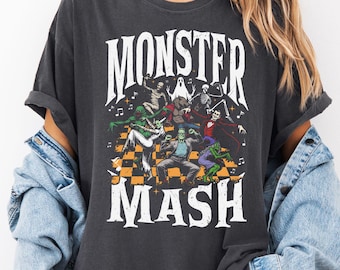 Monster Mash Comfort Colors® Shirt, Halloween Tee, Halloween Shirt, Horror Movie Shirt, Retro Halloween, Monster Shirt, Ghost, Skeleton