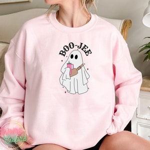 Boo Jee Sweatshirt, Halloween Ghost Sweatshirt,Boo Shirt, Spooky Ghost Hoodie, Spooky Season Ghost Sweater, Spooky Vibes, Halloween Gifts