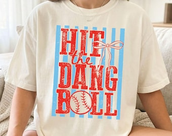 Comfort Colors Baseball Shirt, Sports Mom Tee, Baseball Lover Hit Ball