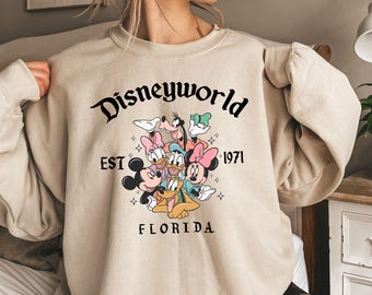 Retro Disneyworld Florida Sweatshirt, Disneyworld Est 1971 Hoodie, Disney Vacation Sweatshirt, Retro Walt Disney Hoodie