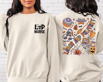 Sudadera de Halloween para el Día de Trabajo de Parto y el Parto, Sudadera con capucha para Halloween de la Enfermera de Trabajo de Parto y el Parto, Sudadera con capucha para fiesta de Halloween del Hospital del Escuadrón de Trabajo de Parto y el Parto