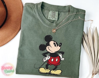 Comfort Colors® Disney Classic Mickey Mouse Shirt, Vintage Disney Mickey Shirt, Disneyland Holiday Vacation, Retro Disney Mickey Mouse Shirt