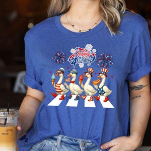 Happy 4th Of July Ducks Shirt, Independence Day Tee, American Goose Shirt, Patriotic USA Flag T-Shirt, Funny Fourth Of July Duck Shirt