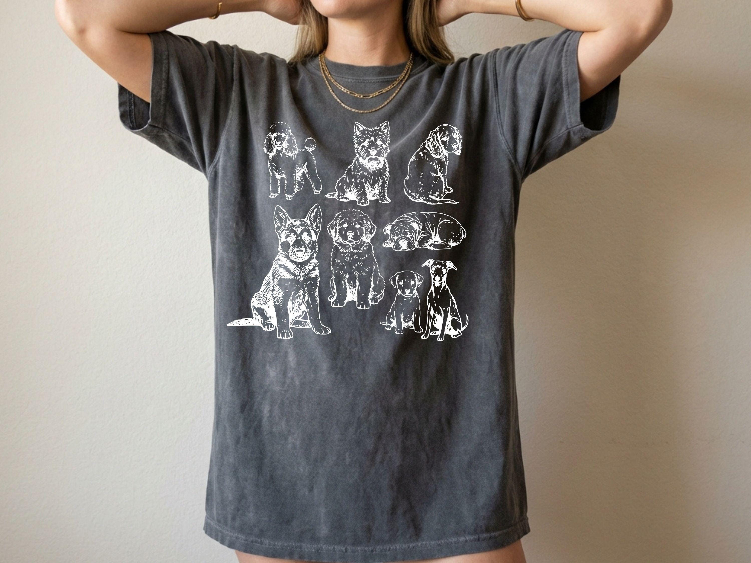 Comfort Colors® Dogs 90s Vintage Tattoo Style Tshirt, Retro Y2k Dog ...