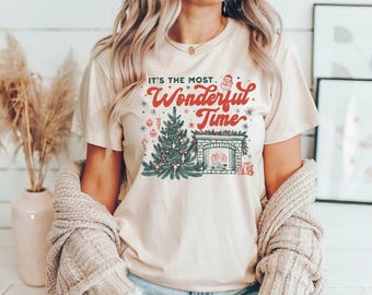 Christmas Time Shirt, It's The Most Wonderful Time Shirt, Christmas Shirt, Vintage Christmas Shirt