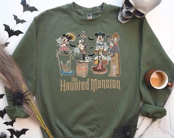 Disney Halloween Haunted Mansion Sweatshirt, Mickey and Friends Halloween Hoodie, Mickey's Halloween Party,Disneyland Halloween Hoodie