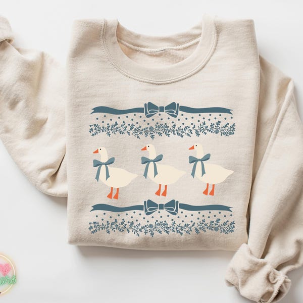 Vintage Original 1980s Blue Ribbon Goose Sweatshirt, Silly Goose Sweatshirt, Duck Sweatshirt, Ugly Clothes Shirt, Goose Sweatshirt