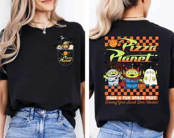 Pizza Planet Halloween Shirt Toy Story Alien Disney Tee Mickey’s Not So Scary Halloween Party Shirt Disneyland Halloween Family Trip Shirt