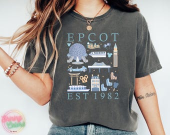 Comfort Colors® Epcot Since 1982 Shirt, Comfort Epcot Shirt, Disney Trip Shirt, Disney Epcot World, Disneyworld Trip, Disneyland Family