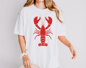 Maine Lobster Shirt Coastal Gift for Her Shirts with Lobster Nantucket Gifts Lobster Shirt