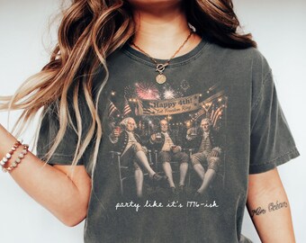 Camiseta del Partido de los Padres Fundadores de 1776, Comfort Colors, divertida camiseta patriótica estadounidense del 4 de julio