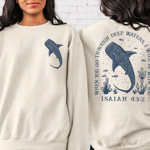Whale Shark Sweatshirt, Beachy Hoodie, Shark Sweatshirt, Jesus Hoodie, Beachy Hoodie, Summer Sweatshirt, Christian Ocean Hoodie,Coconut Girl