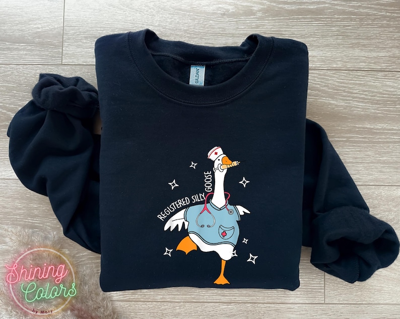 Silly Goose Registered Nurse Sweatshirt, Nursing Student Hoodie