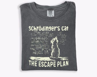 Camiseta Comfort Colors® del gato de Schrödinger, divertida camiseta de física y ciencia