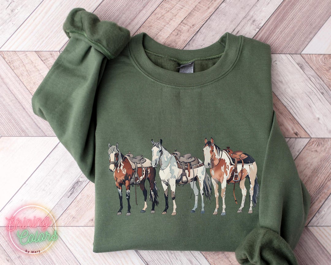 Coolhorse Mustard Western Desert Crewneck Sweatshirt main image 0