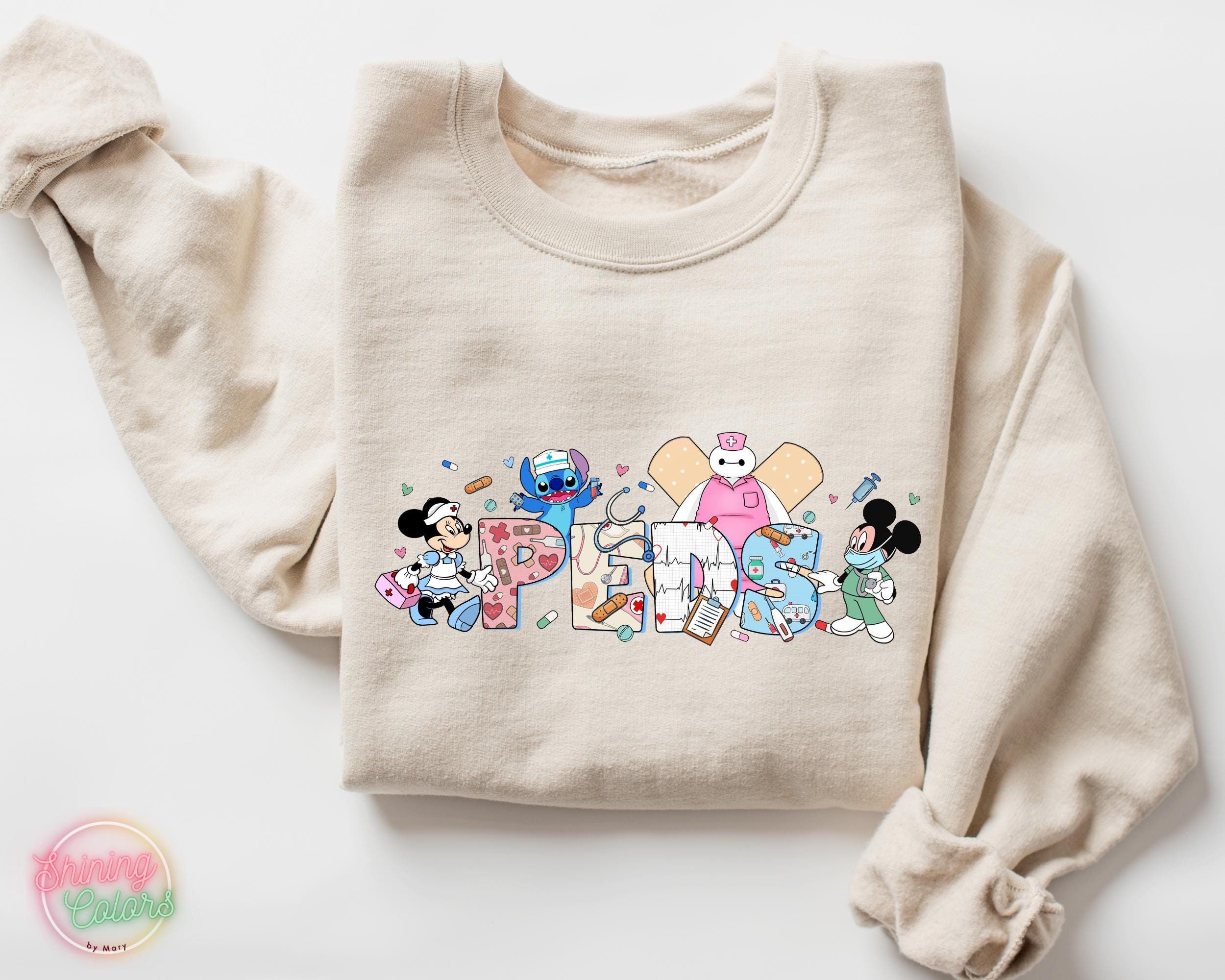 Pediatric Nurse Sweatshirt - Women's Long Sleeve Graphic Pullover, Gift For Nurses & Nursing Students - View #2