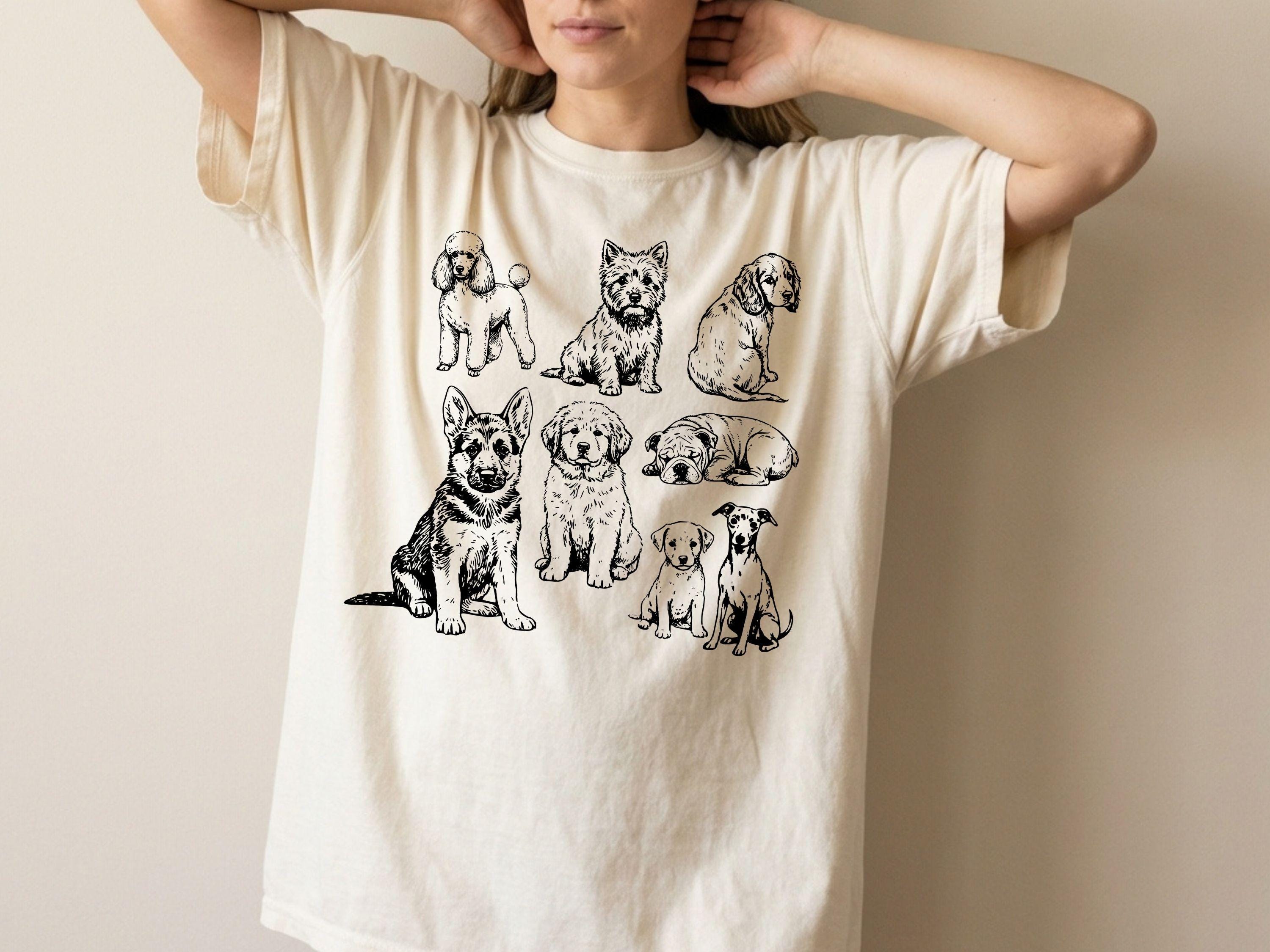 Comfort Colors® Dogs 90s Vintage Tattoo Style Tshirt, Retro Y2k Dog ...