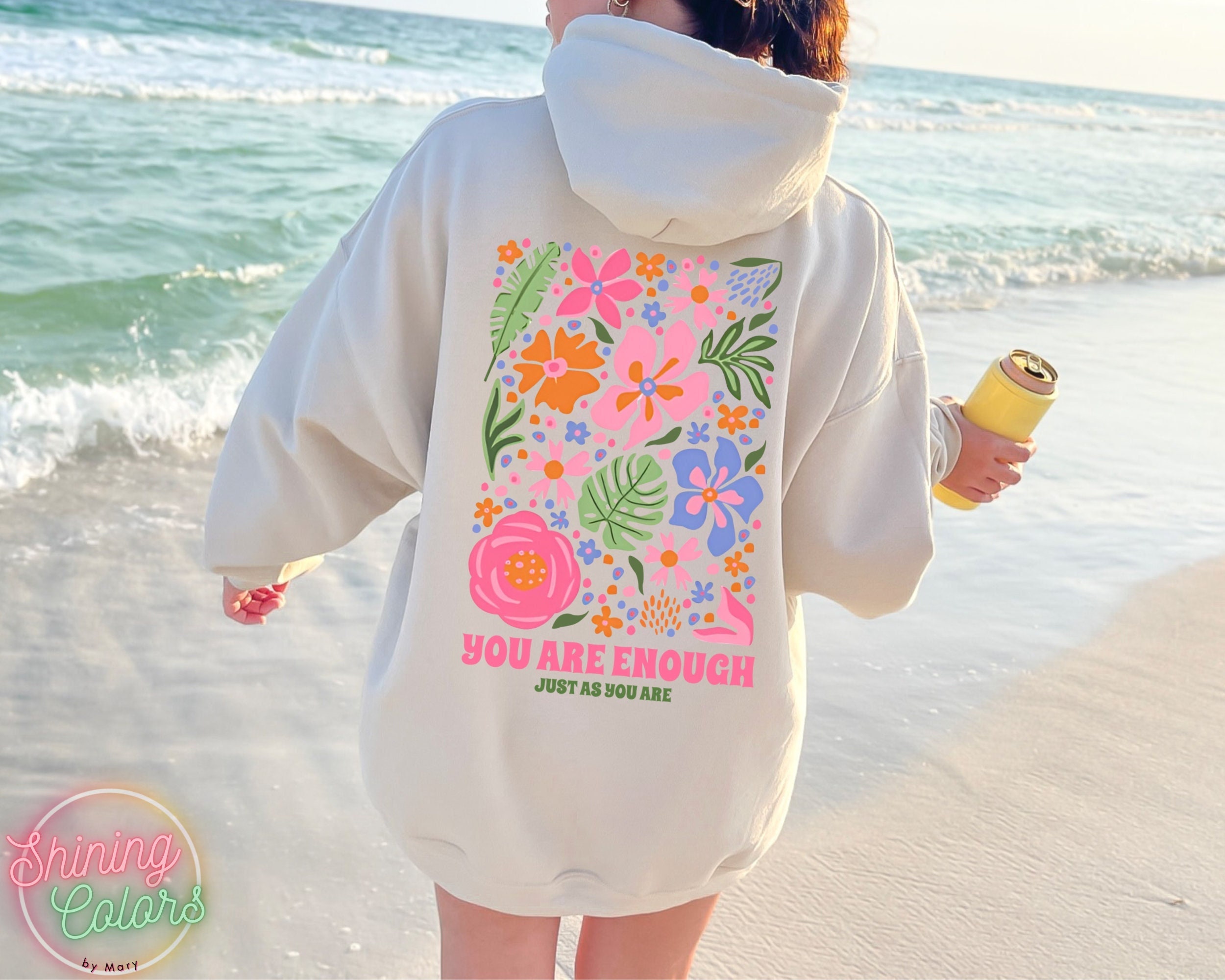 [GRAVER]★PINK FLOWER SMILE EMBROIDERY HOODIE ZIP-UP Botanical Pressed Flowers Hoodie, Vintage Flower Sweatshirt