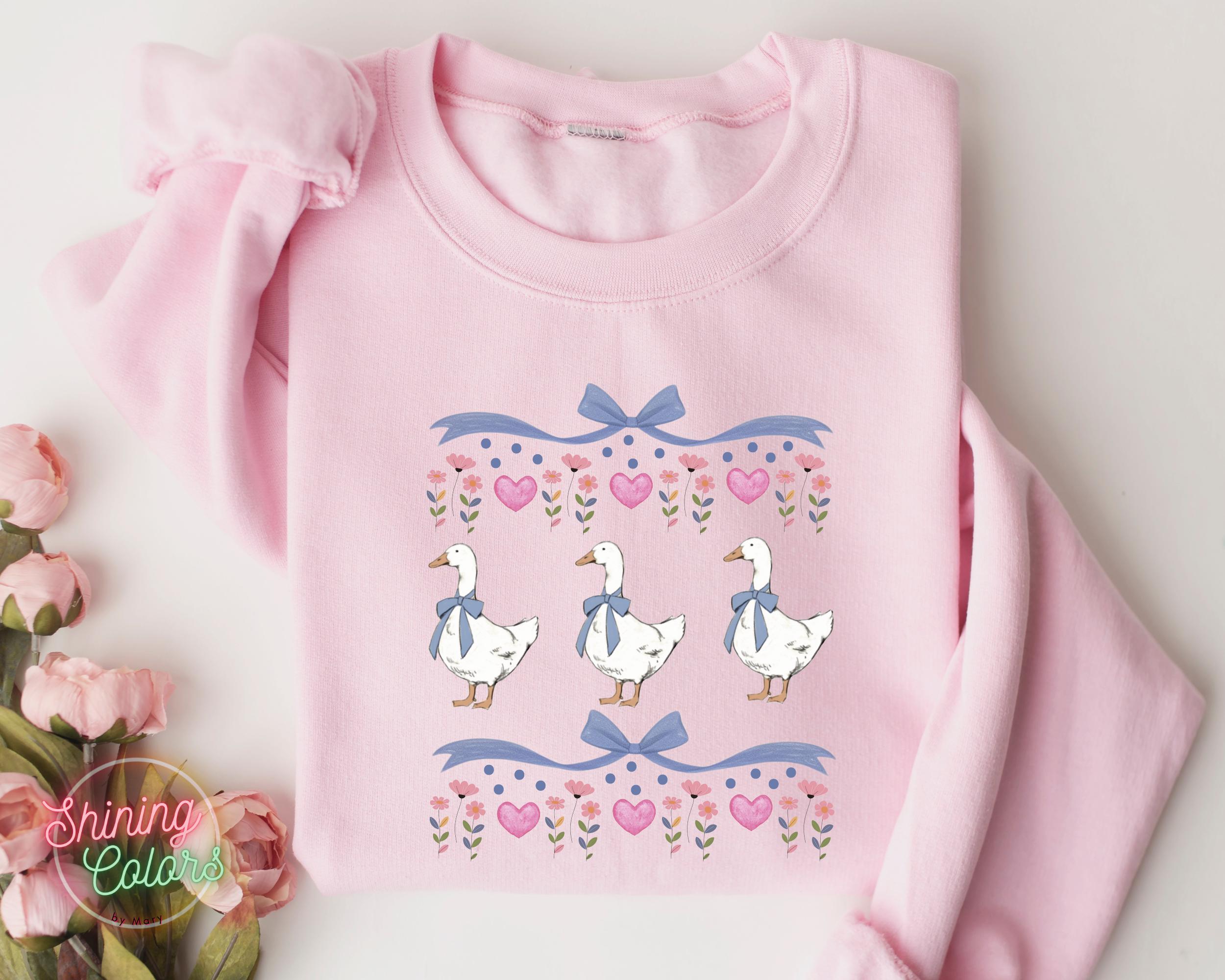 Vintage 1980s Funny Ducks 80s Animal Print Humor Duck