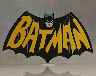 Batman (1966) TV Series 3D Printed Retro Shelf Display Logo Comic Book Movie Sign