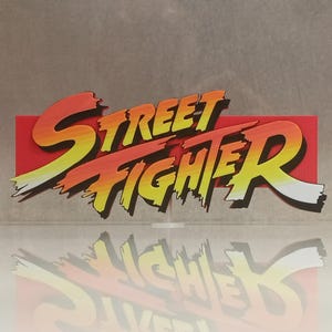 Street Fighter (1987) 3D Printed Shelf Display Logo