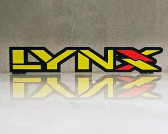 Atari Lynx 3D Printed Vintage Retro Handheld Game Room Shelf Display Logo