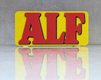 ALF 3D Logo Sign, 80s Retro Sitcom Decor, Melmacian Pop Culture Display