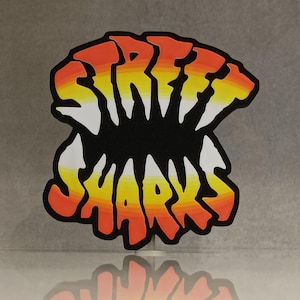 Mattel Street Sharks Figuras de ação de desenho animado Brinquedos 3D Impressos em prateleira Exibição de logotipo