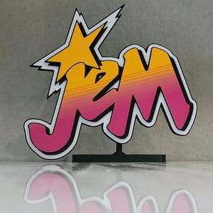 Jem And The Holograms Cartoon TV Series 3D Printed Shelf Display Logo
