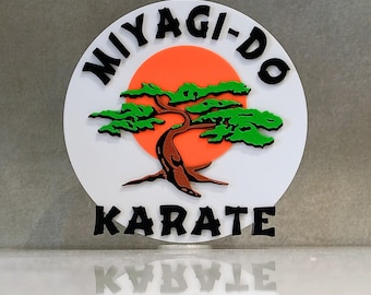 Karate Kid (1984) Miyagi-Do Karate 3D-gedrucktes Regaldisplay-Logo, Cobra Kai