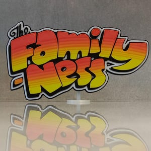 The Family Ness Cartoon TV Series 3D Printed Shelf Display Logo