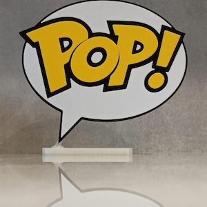 Funko Pop 3D-gedrucktes Regaldisplay-Logo