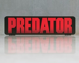 Predator (1987) 3D Printed Shelf Display Logo, Retro Movie Home Cinema Sign