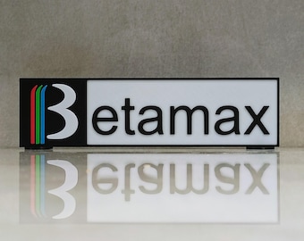 Logo na półkę VHS drukowane w 3D