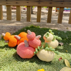 SET OF 9 PUMPKINS, crochet pumpkins