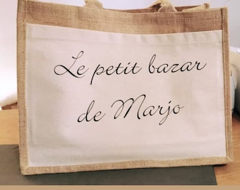 Sac en jute personnalisé / Le petit Bazar de