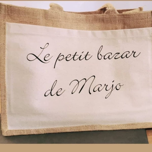 Sac en jute personnalisé / Le petit Bazar de