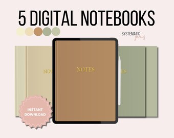 DIGITAL NOTEBOOK | GoodNotes Notebook | Ipad Notebook | Hyperlinked Notebook | Digital Planner | Student Notebook | Notebook Journal | 2025
