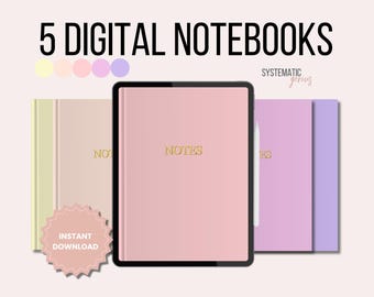 DIGITAL NOTEBOOK | GoodNotes Notebook | Ipad Notebook | Hyperlinked Notebook | Digital Planner | Student Notebook | Notebook Journal | 2025