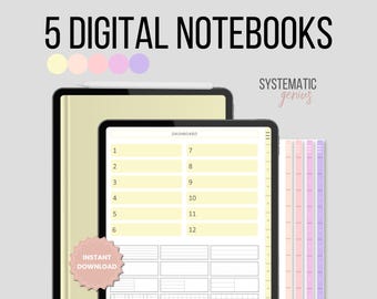 DIGITAL NOTEBOOK | GoodNotes Notebook | Ipad Notebook | Hyperlinked Notebook | Digital Planner | Student Notebook | Notebook Journal | 2025